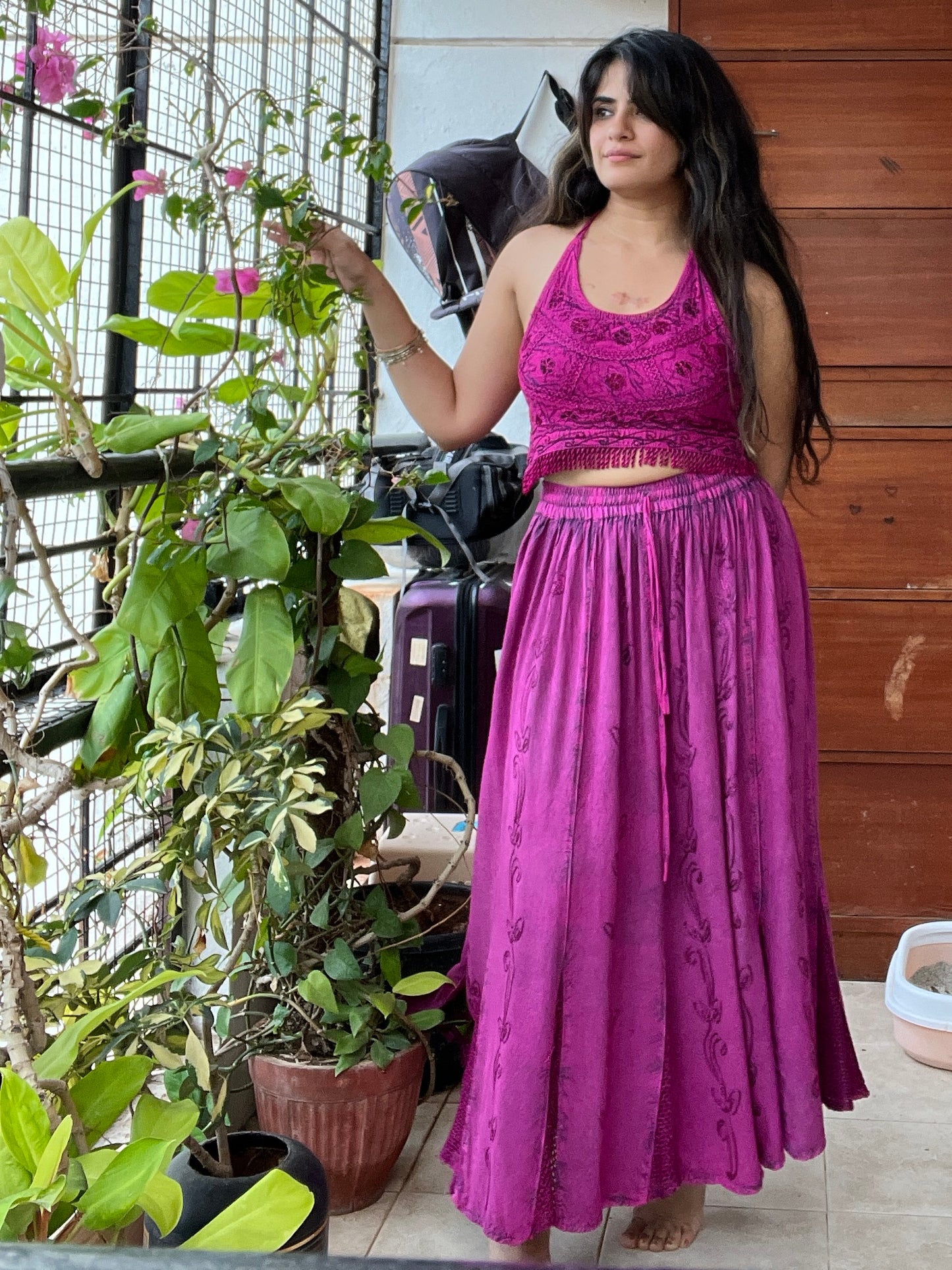 Nritya Wide Flared Skirt