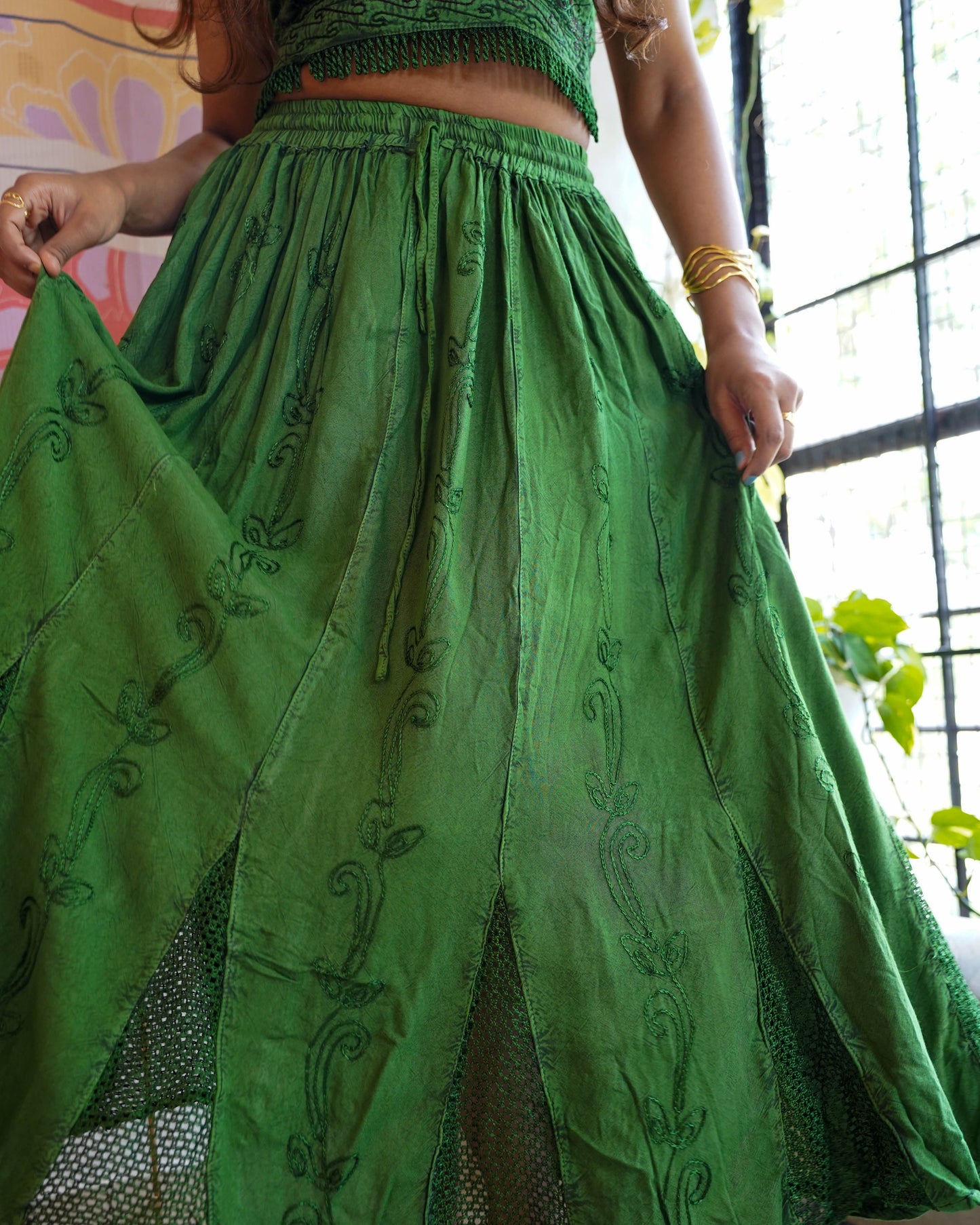 Nritya Wide Flared Skirt