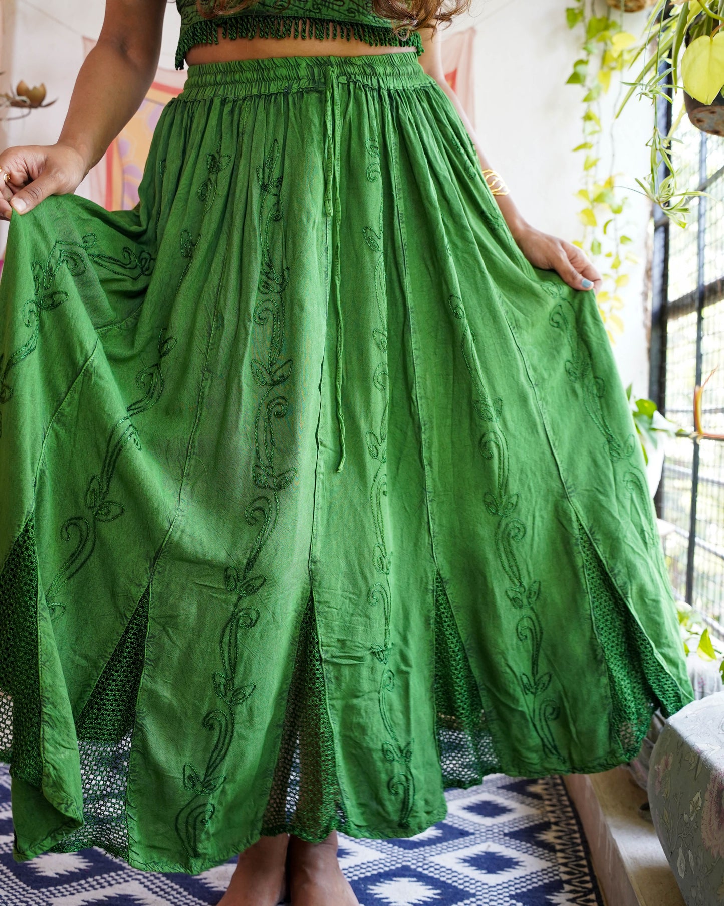 Nritya Wide Flared Skirt