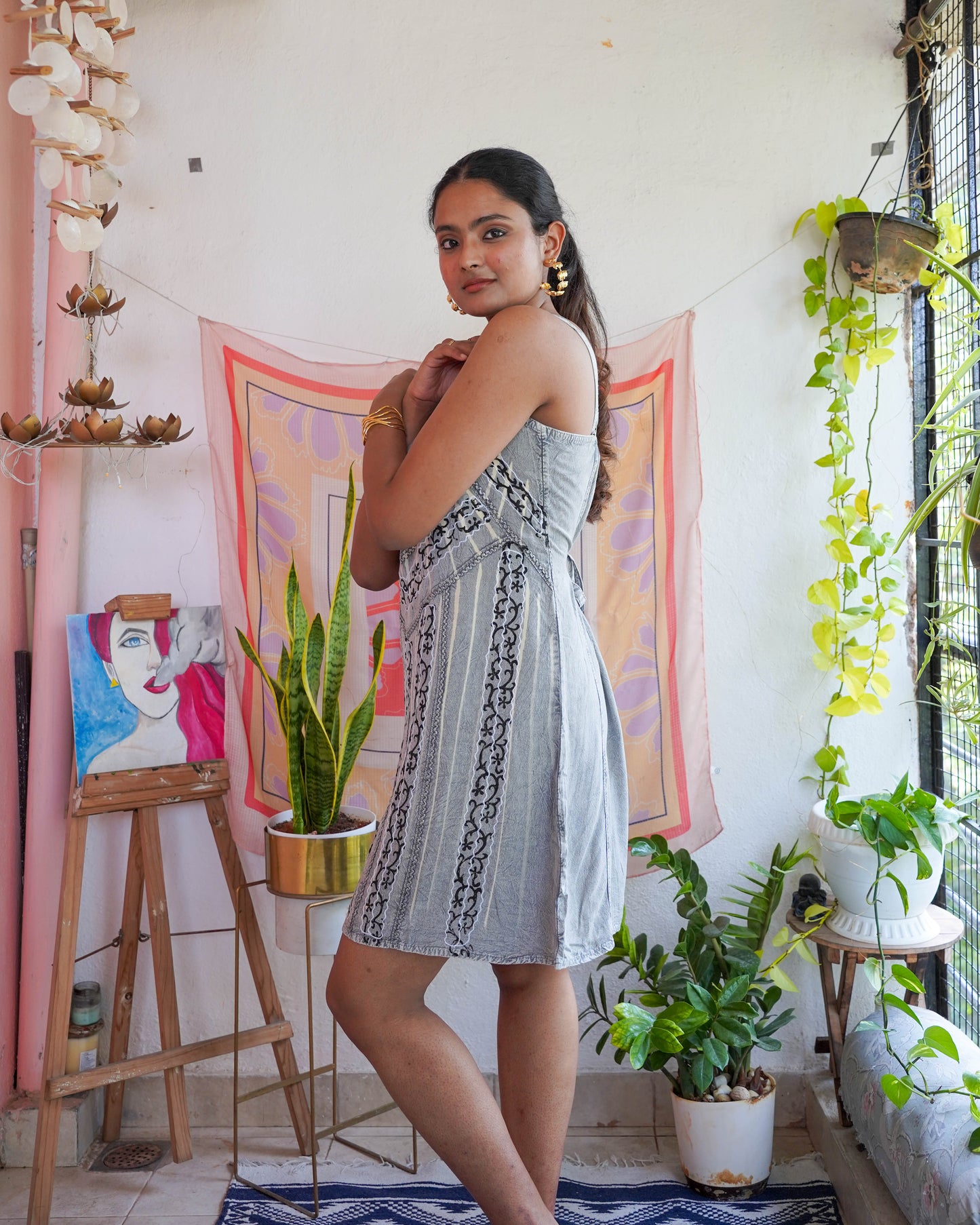 Leher Printed Dress
