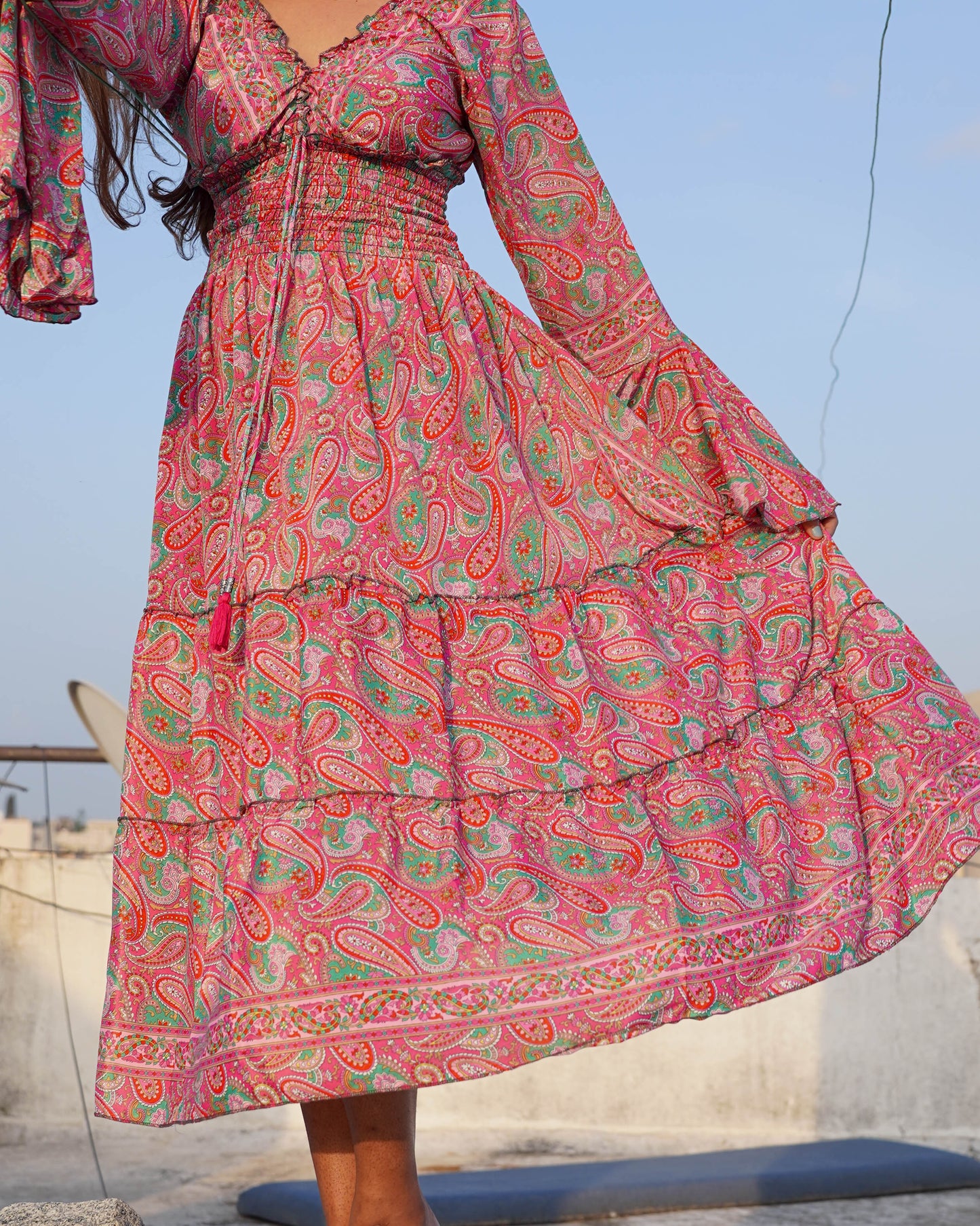 Athena 3/4th Flowy Dress