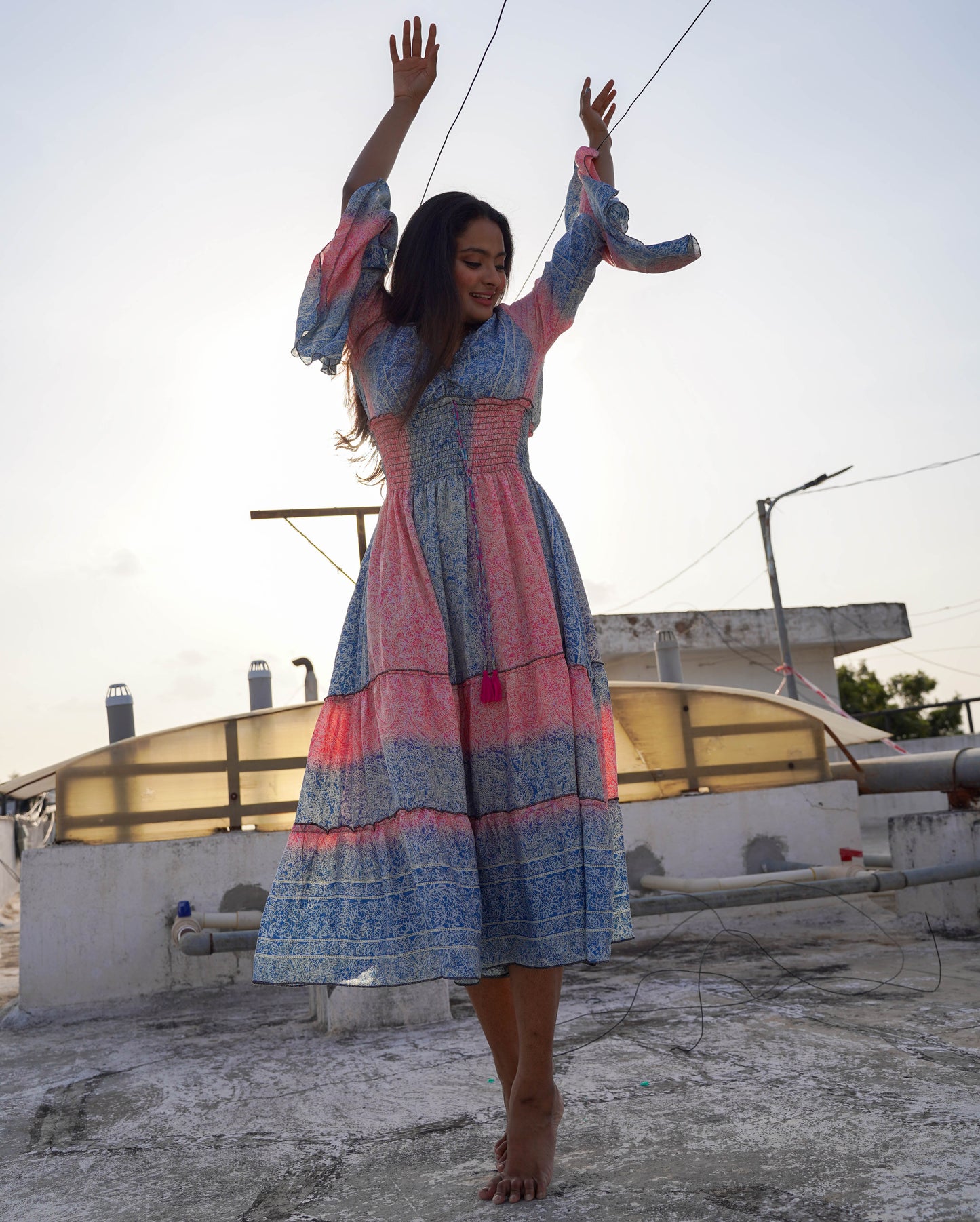 Athena 3/4th Flowy Dress