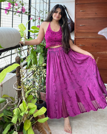 Nritya Wide Flared Skirt