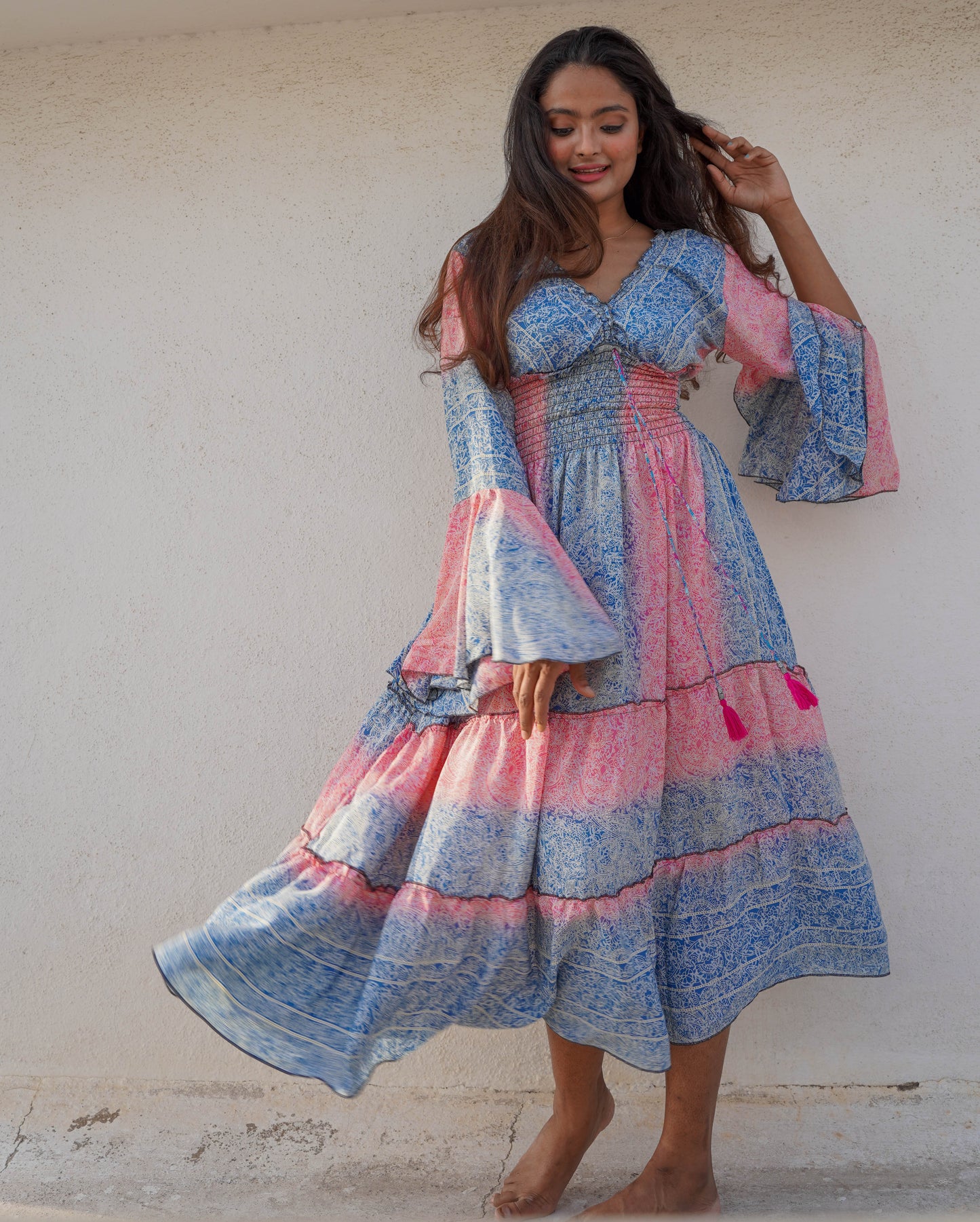 Athena 3/4th Flowy Dress