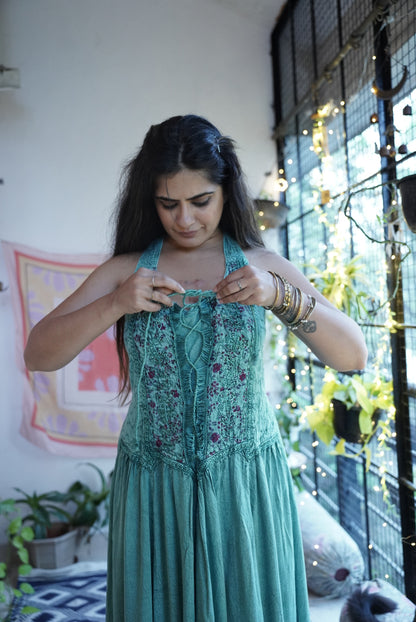 Mood Mandala Teal Kashmira Dress