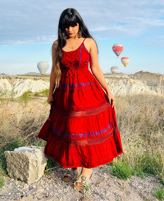 Mira 3/4th Flared Dress