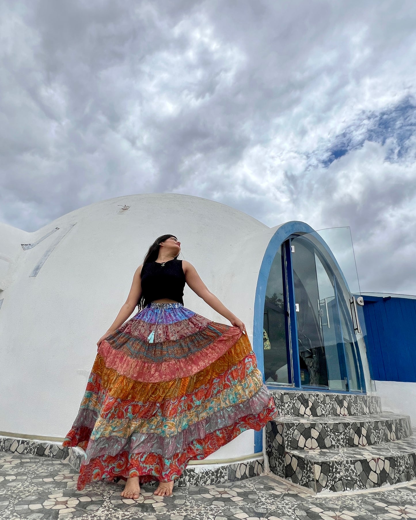 Aarya MultiColored Hippie Skirt