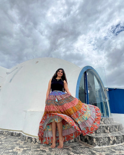 Aarya MultiColored Hippie Skirt