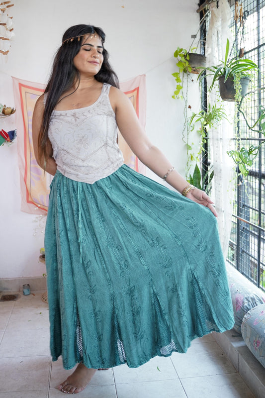 Nritya Wide Flared Skirt