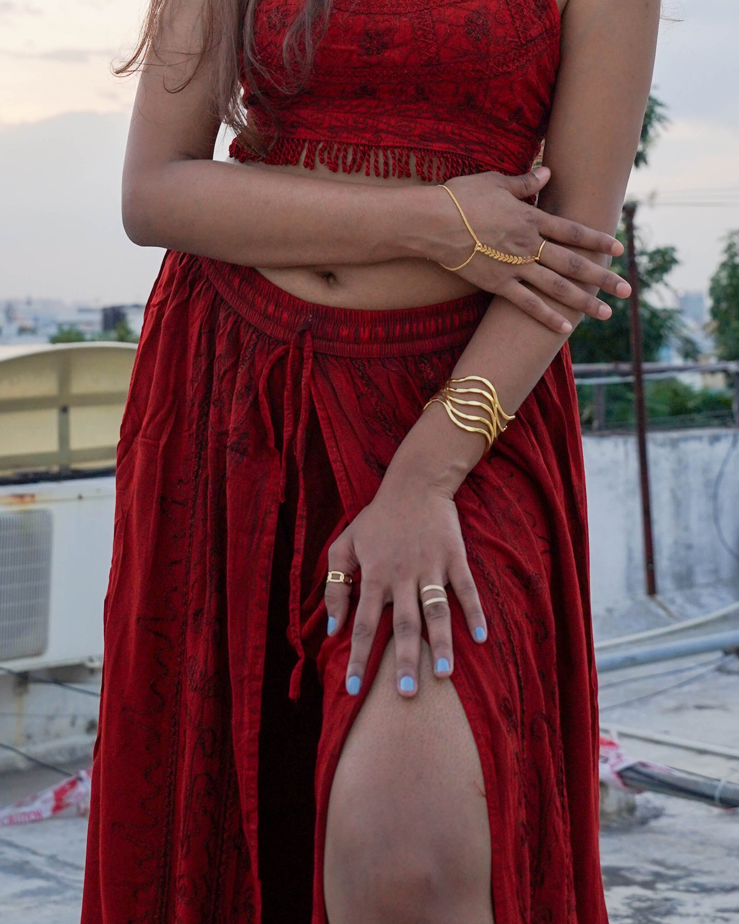 Kaira Bracelet – Handcrafted Brass Statement Cuff