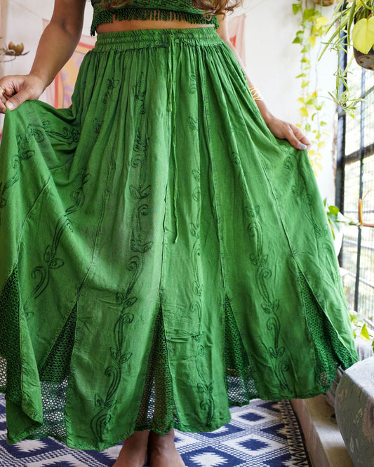 Nritya Wide Flared Skirt