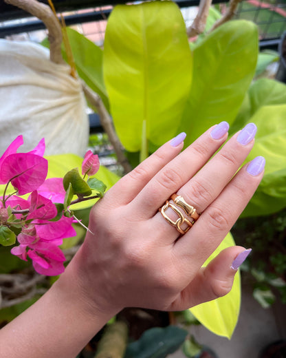 Amelie Ring – Bamboo Stainless Steel Ring