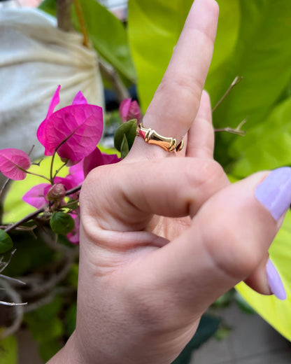 Amelie Ring – Bamboo Stainless Steel Ring