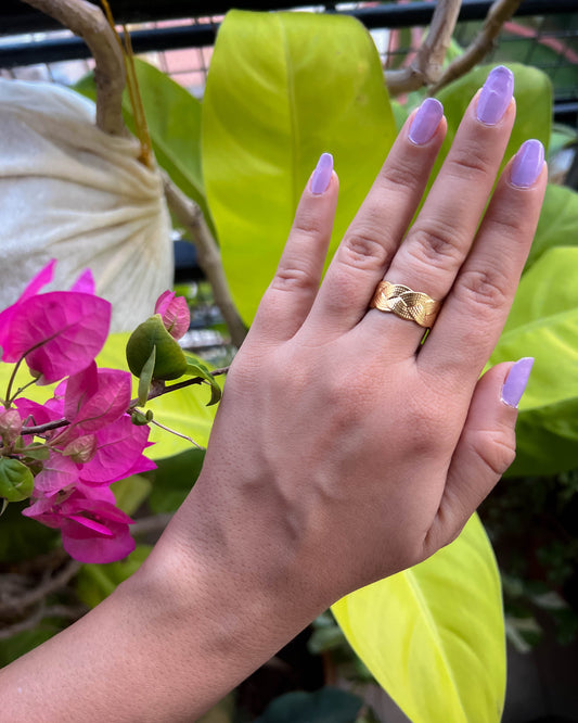 Amara Ring – Textured Stainless Steel Ring