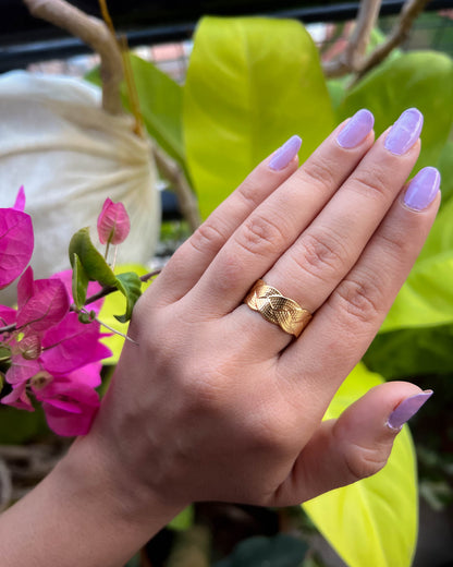 Amara Ring – Textured Stainless Steel Ring