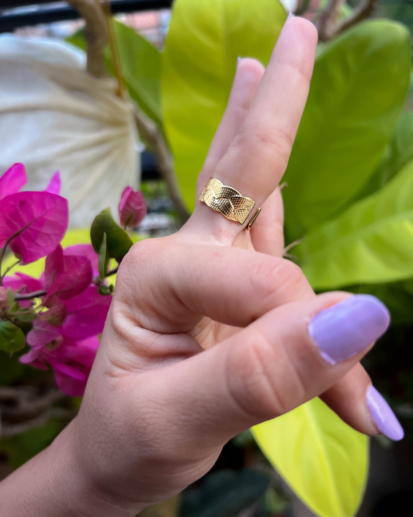 Amara Ring – Textured Stainless Steel Ring