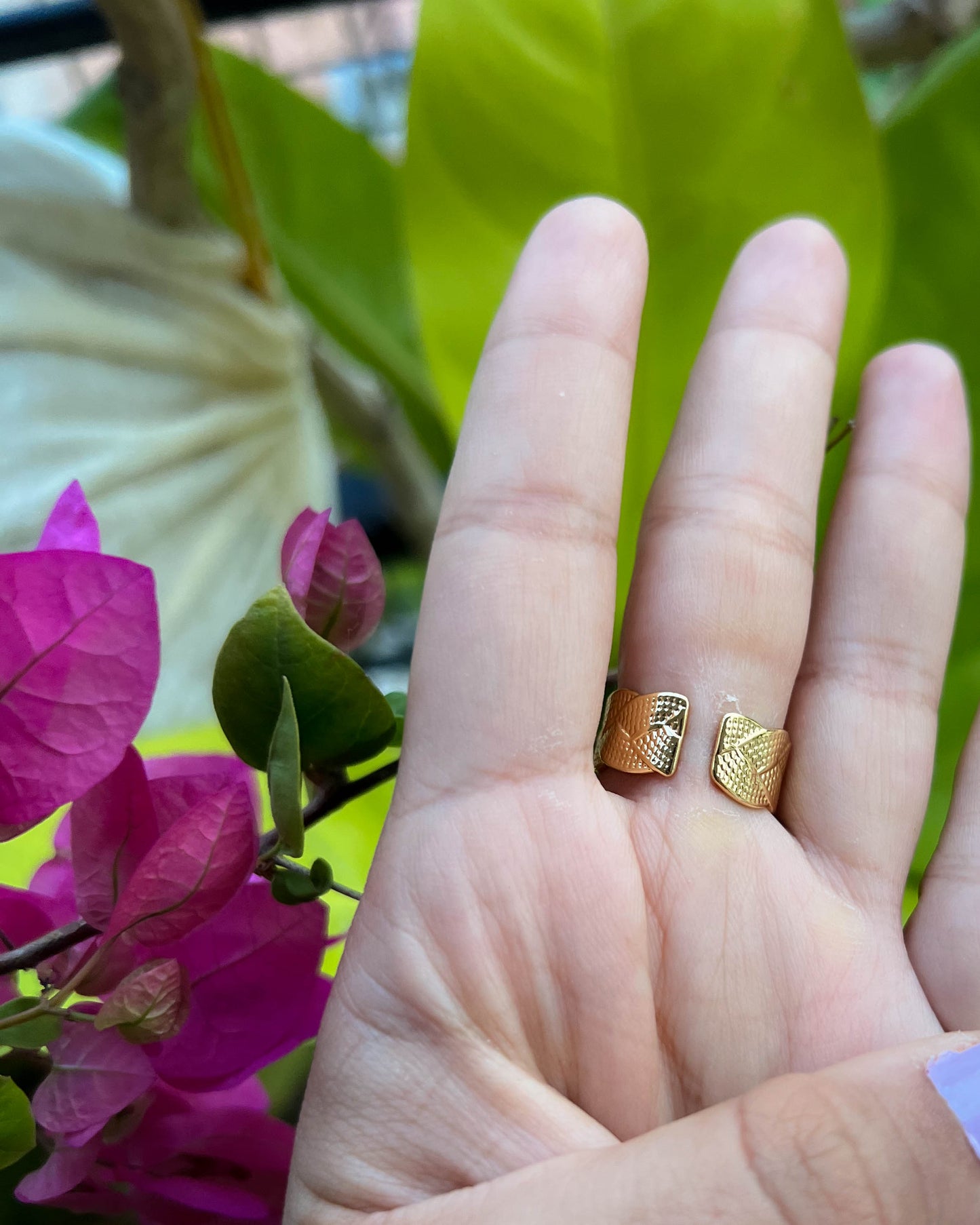 Amara Ring – Textured Stainless Steel Ring