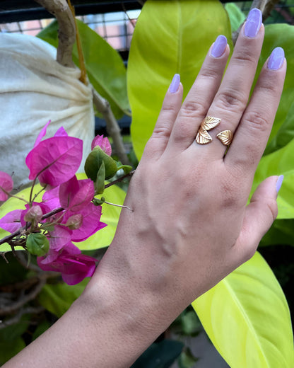 Renee Ring – Leaf Stainless Steel Ring (Anti-Tarnish)