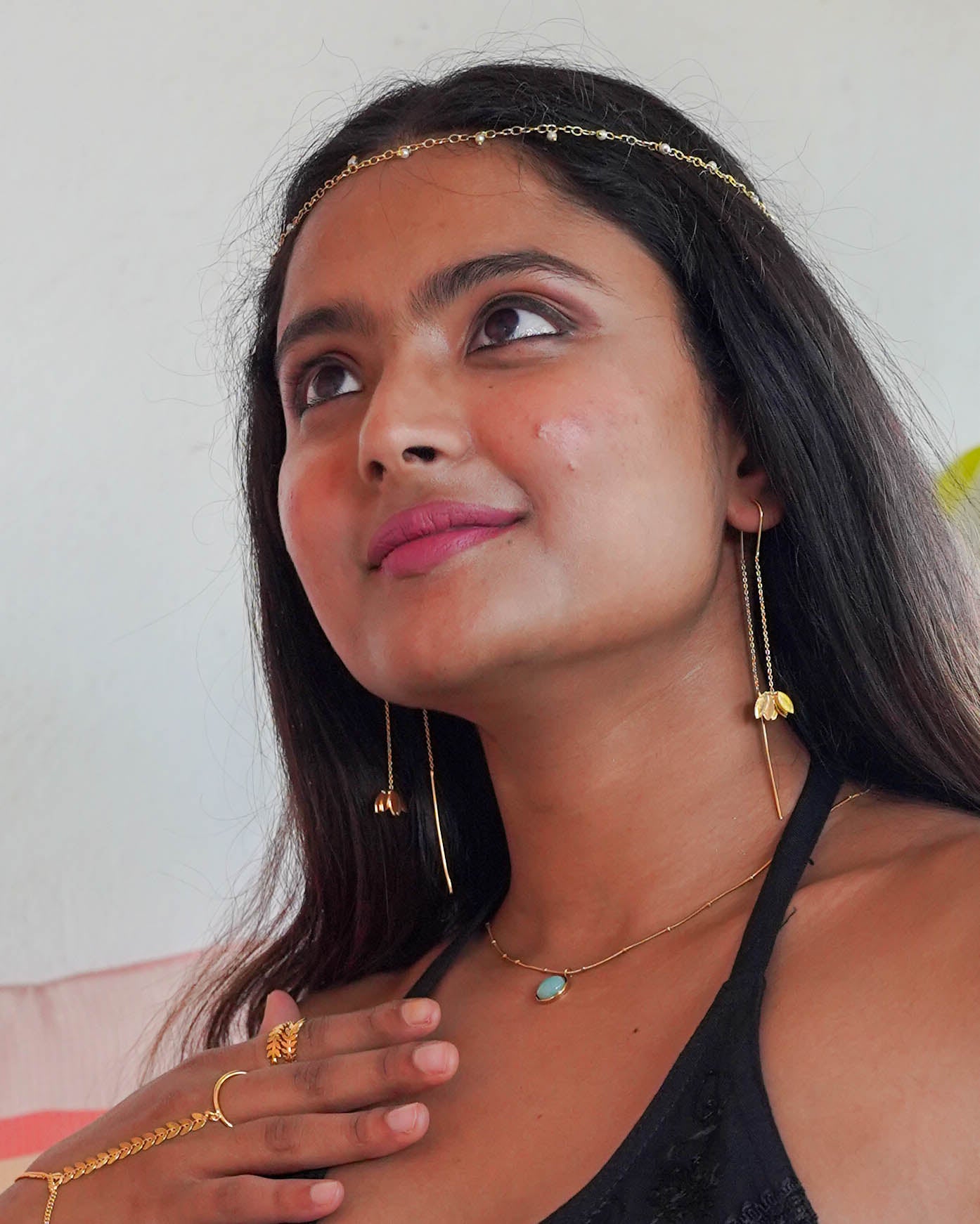 Daphne Drop Earrings – Anti Tarnish Gold Plated